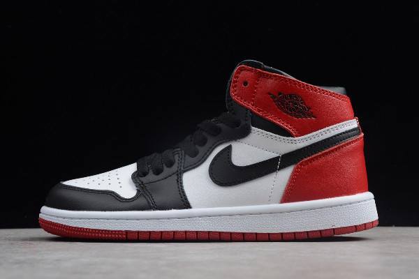 Tenisky Nike Kids Air Jordan 1 Panske Čierne Biele Čierne Červené Slovensko | SK-GWCJYI436
