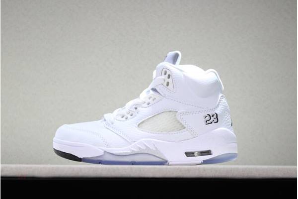 Tenisky Nike Kids Air Jordan 5 Retro Panske Metal Biele Metal Strieborne Čierne Slovensko | SK-UOTJWY029