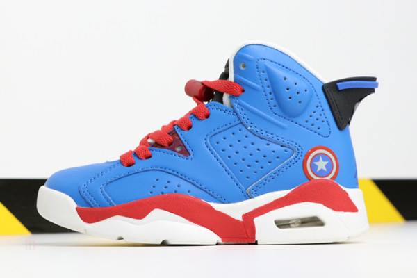Tenisky Nike Kids Air Jordan 6 Captain America Panske Modre Červené Biele Slovensko | SK-QITSHN791