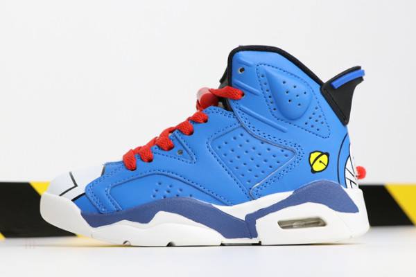 Tenisky Nike Kids Air Jordan 6 Doraemon Panske Modre Biele Čierne Červené Slovensko | SK-VYFISO708