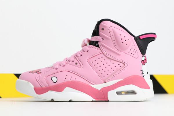 Tenisky Nike Kids Air Jordan 6 Hello Kitty Panske Ruzove Čierne Biele Slovensko | SK-JKVEBD623