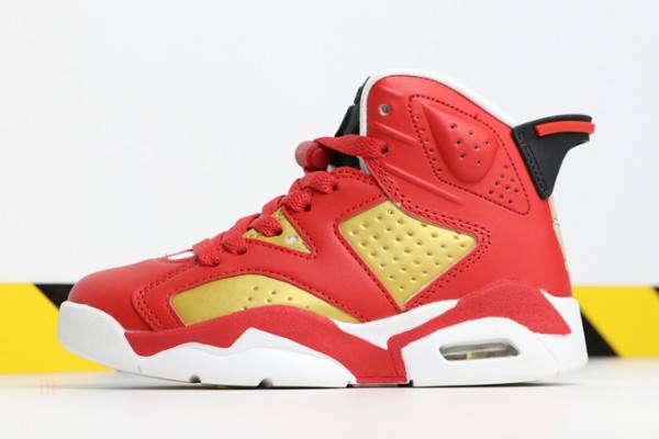 Tenisky Nike Kids Air Jordan 6 Iron Man Panske Červené Metal Zlate Čierne Biele Slovensko | SK-COKUBA075