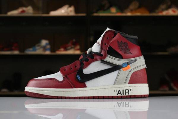Tenisky Nike OFF-WHITE x Air Jordan 1 Retro High OG 10X Panske Biele Čierne Červené Slovensko | SK-XOVGKQ562