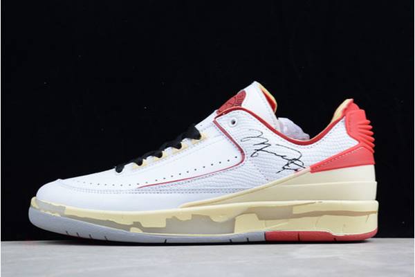 Tenisky Nike Off-White x Air Jordan 2 Low Panske Biele Červené Slovensko | SK-ZQYUDI156