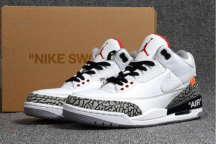 Tenisky Nike Off-White x Air Jordan 3 White Cement Panske Biele Slovensko | SK-YREJGT943
