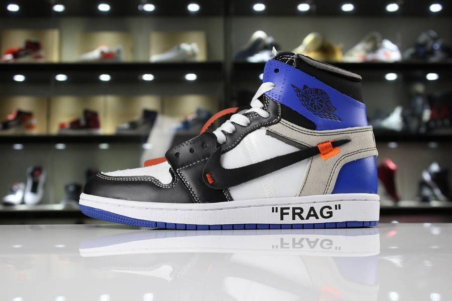 Tenisky Nike Off-White x Fragment Design Air Jordan Panske Biele Kráľovská Modrá Čierne Slovensko | SK-OVPXFR257