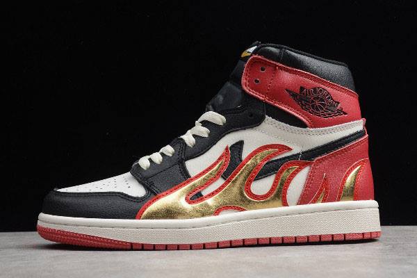Tenisky Nike Palm Angels x Air Jordan 1 Retro High OG Panske Čierne Biele Červené Slovensko | SK-IYCRWM085