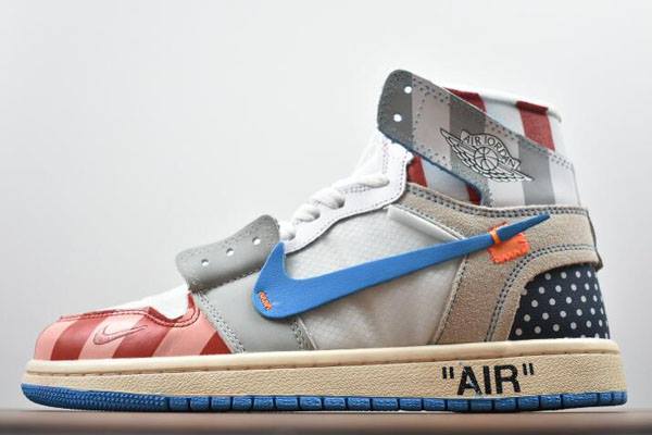 Tenisky Nike Parra x Off-White x Air Jordan 1 High Panske Biele Slovensko | SK-TQFZGR503