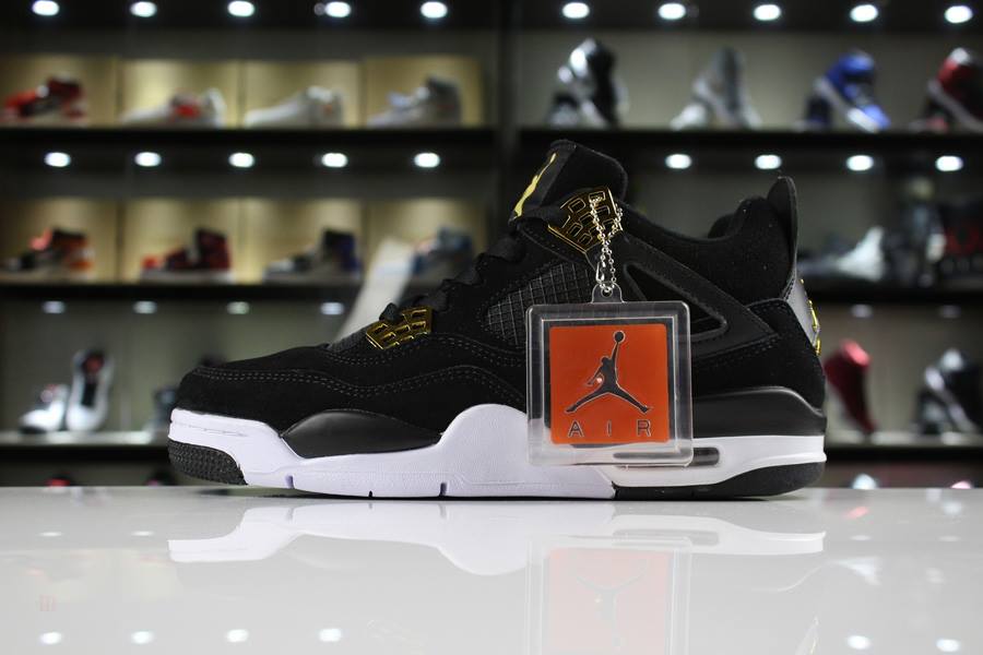 Tenisky Nike and Air Jordan 4 Retro Royalty Damske Čierne Metal Zlate Biele Slovensko | SK-OGNCUF736
