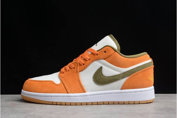 Topanky Nike Air Jordan 1 Low Keramické Panske Oranžové Olivovo Zelená Slovensko | SK-OBMFXC093