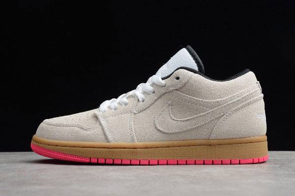 Topanky Nike Air Jordan 1 Low Panske Biele Žlté Ruzove Slovensko | SK-MNYXFQ136