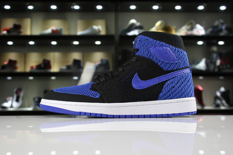 Topanky Nike Air Jordan 1 Retro High Flyknit Royal Panske Kráľovská Modrá Čierne Kráľovská Modrá Biele Slovensko | SK-VWYRZG278
