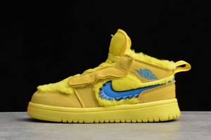 Topanky Nike Air Jordan 1 Stredne Chlapcenske Žlté Modre Slovensko | SK-ZVAWYS698