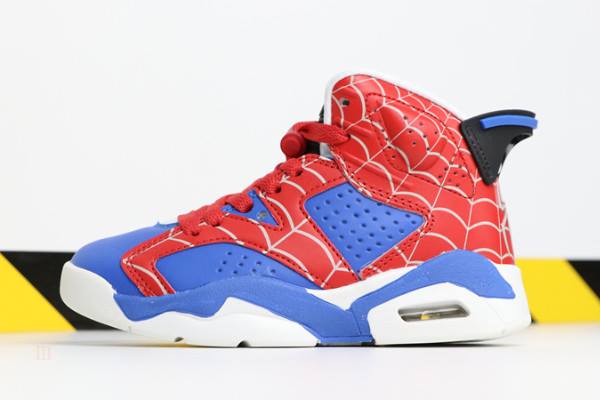 Topanky Nike Kids Air Jordan 6 Spider-Man Panske Červené Modre Biele Slovensko | SK-ASGYVQ283
